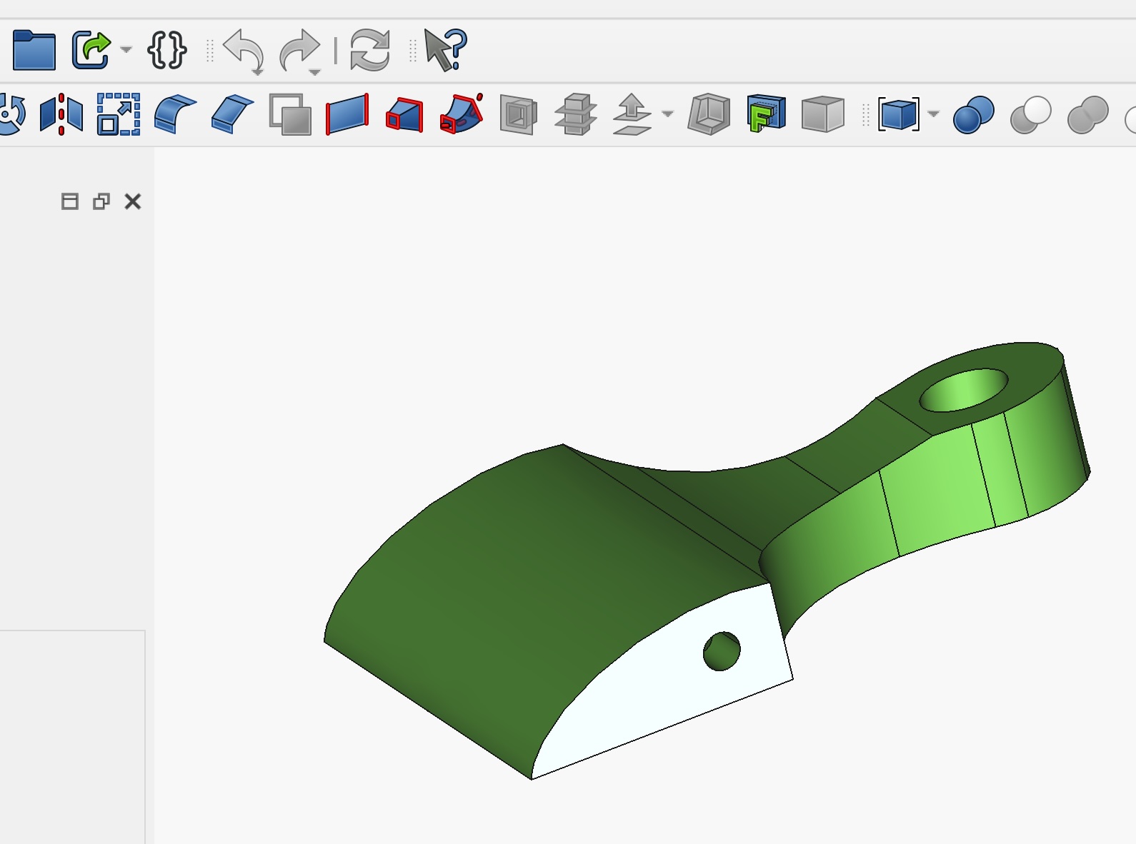 CAD layout of an infill handplane